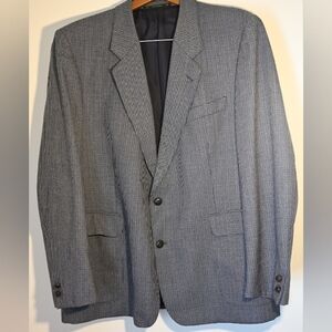 Vintage Westbury Patterned Gray Sport Coat |Exclusive to C&A |2- Leather Buttons